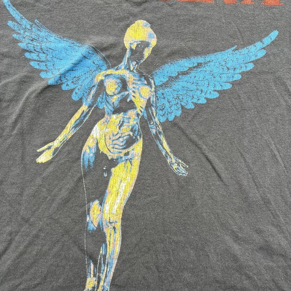 Nirvana In Utero Shirt Mens S Rock Band Tour Concert Grunge 90s Skater Y2K Gray - Picture 5 of 9